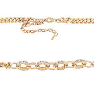 Ettika Crystal Stud Chain Belt